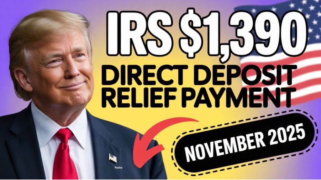 IRS Announces $1,390 Direct Deposit Relief Payment For November 2025